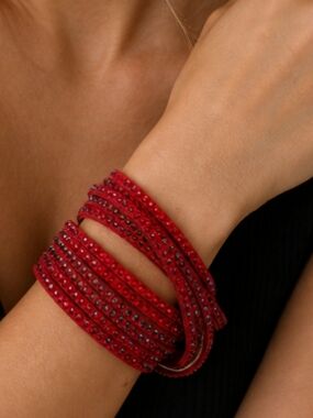 Swarovski Burgundy Slake Deluxe Crystal Bracelet